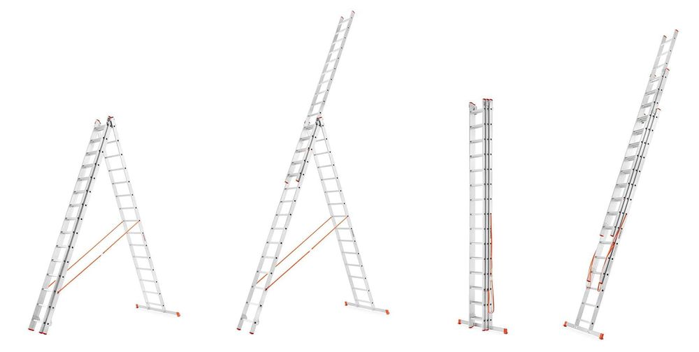 Drabina 3x12 HEco PROFESSIONAL o zasięgu roboczym max. 8,8 m NIEZBĘDNA