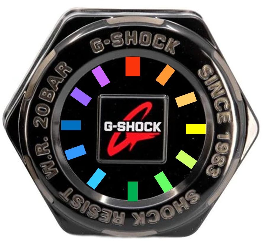 Casio GA 2100 Daytona rainbow