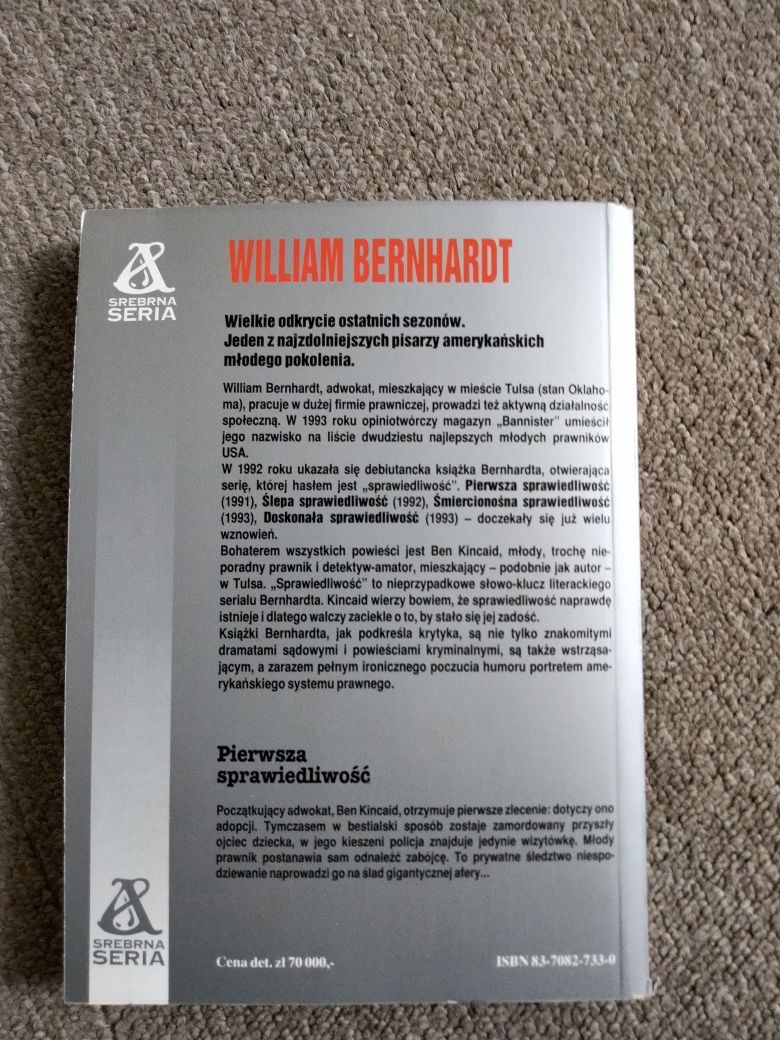 Książka pierwsza sprawiedliwość William Bernhardt