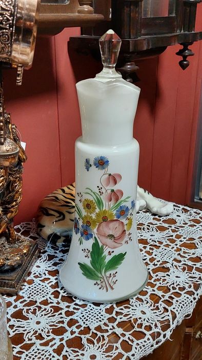 Кувшин полевые цветы, молочное стекло ручная роспись.  Цена 2500 грн