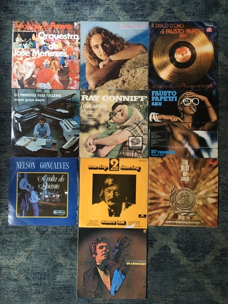 Vários discos de vinil