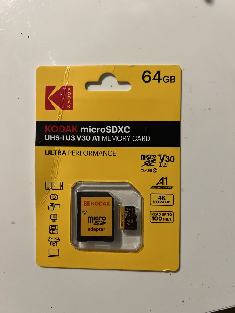 Karta kodak 64GB micro sd z adapterem