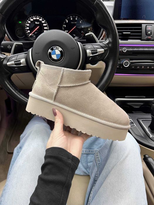 Женские сапоги UGG Classic Ultra Mini Platform Light Grey 36-41 Купить