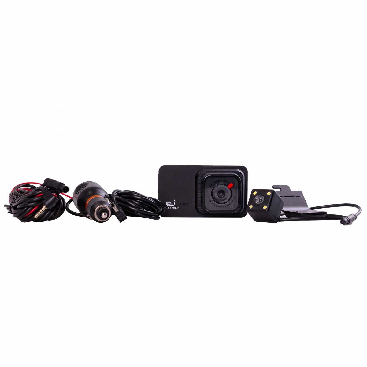 Відеореєстратор автомобільний 2 камери 4К нічний режим G-сенсор Wi-Fi