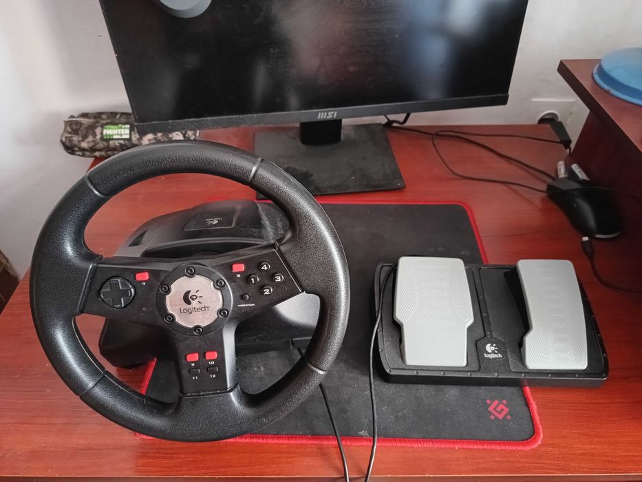 Кермо ігрове Logitech vibration feedback wheel