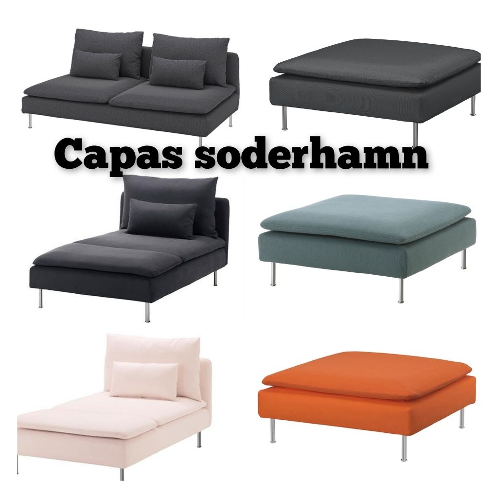 CAPA sofá IKEA soderhamn sofá , seccao modulo chaise e repousa pés