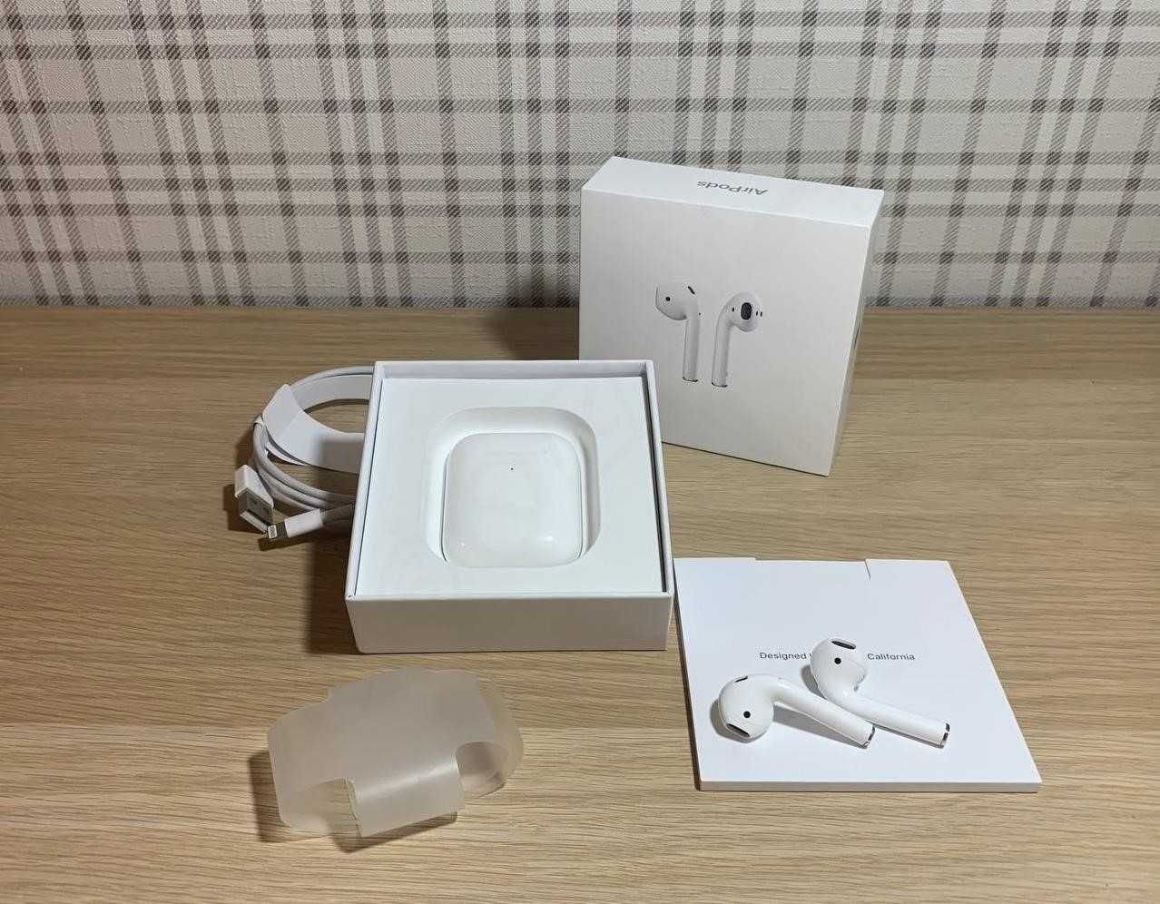 Беспроводные Наушники AirPods 2 1в1 Lux качества +чехол