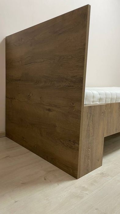 Ліжко VEDDE 90х200 см. Колір - дикий темний дуб. Матрац DREAM ZONE