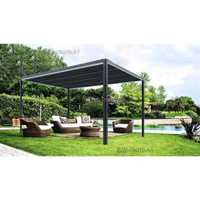 Pergola FIT Wolnostojąca 400x300 Grafit Aluminiowa z tkaniną