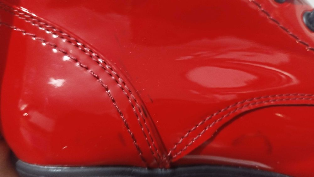 Botki lakierowane czerwone roz.41