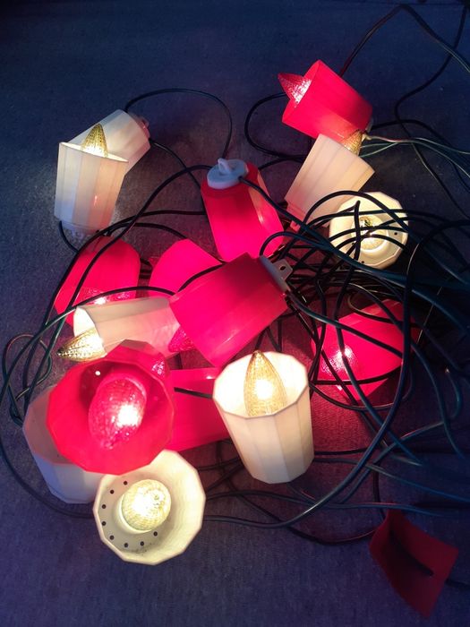 Lampki choinkowe prl vintage