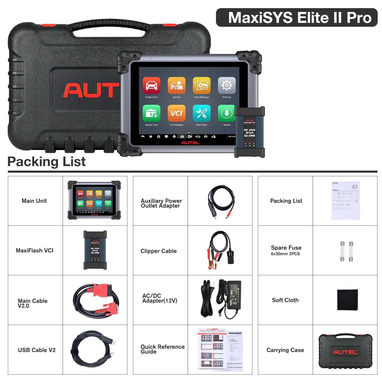 Autel MaxiSys MS Elite II PRO +40 Funções Programação Online (NOVO)