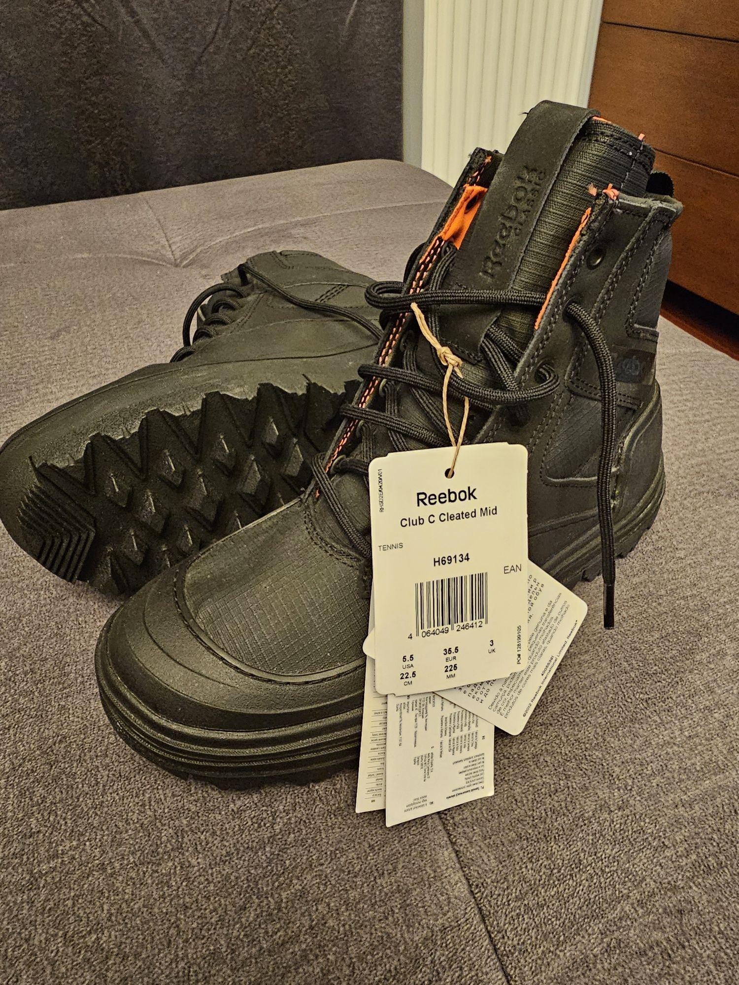 Reebok Classic sneakersy Club C Cleated Mid 35,5, dł.wkładki 22,5cm