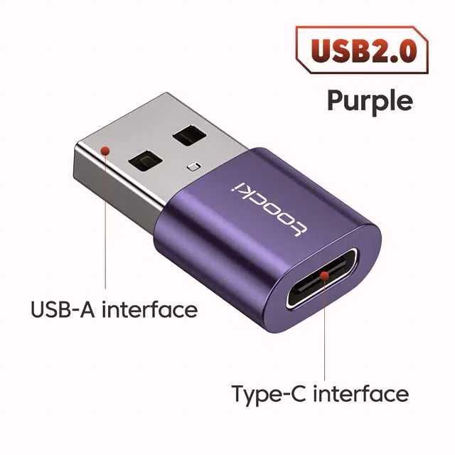 Адаптер переходник Toocki USB 2.0 на Type-C OTG