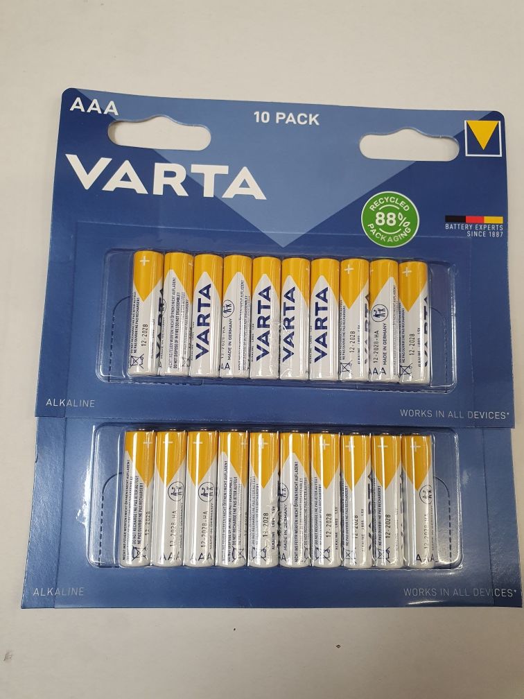 Bateria alkaliczna Varta AAA (R3) 20 szt