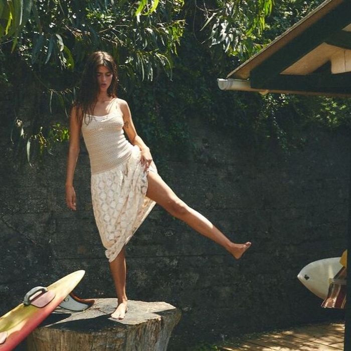 Sukienka z łączonych materiałów Zara S