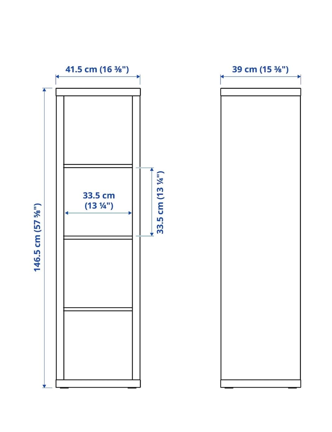 Estante IKEA Kallax com 4 caixas