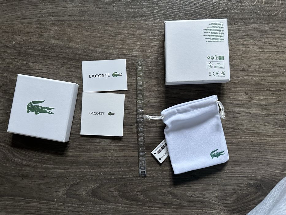 Lacoste bransoletka srebrna