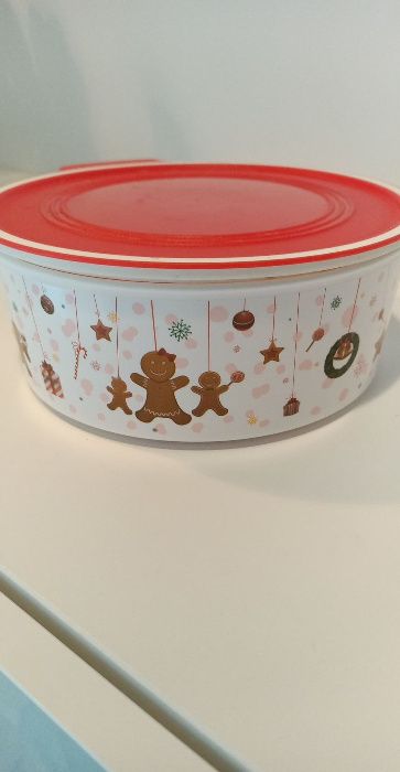 Tupperware Bazyl Swiateczne Pudełko na ciastka 20cm