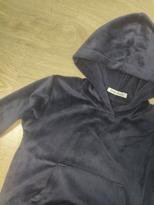 Костюм теплий велюровий теплий для двійні 116 синій сірий