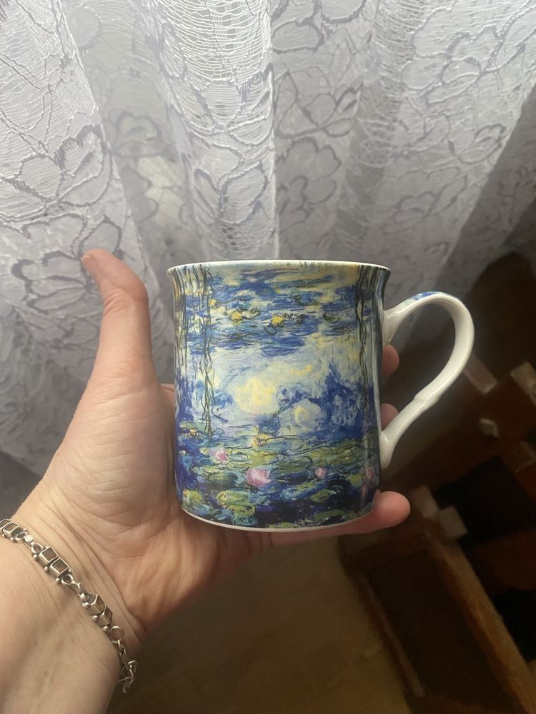 Kubki 4 szt obrazy Claude Monet porcelana Leonardo