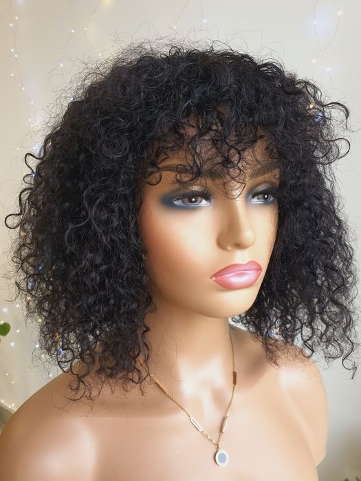 Peruka z włosów naturalnych czarna loki loczki afroloki Eva