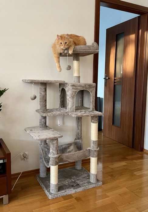 DRAPAK dla kota NOWY wysoki XXL stabilny wieża domek hamak legowisko