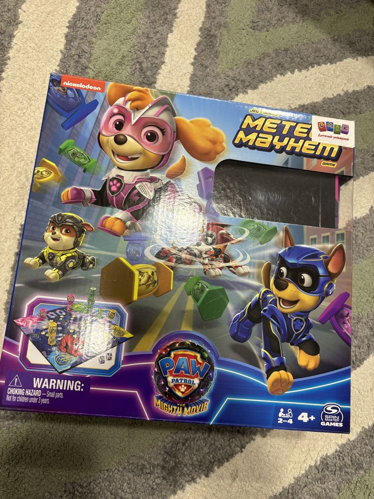 Настільна гра щенячий патруль Метеоритний шквал paw patrol іграшка