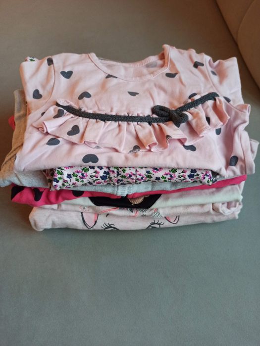 Paka dziewczęca komplety dres bluza bluzka leginsy spodnie rozm 80