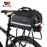 Сумка на багажник расширяемая West Biking 10-25л с дожевиком велосумка