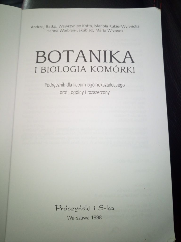 Botanika i biologia komórki
