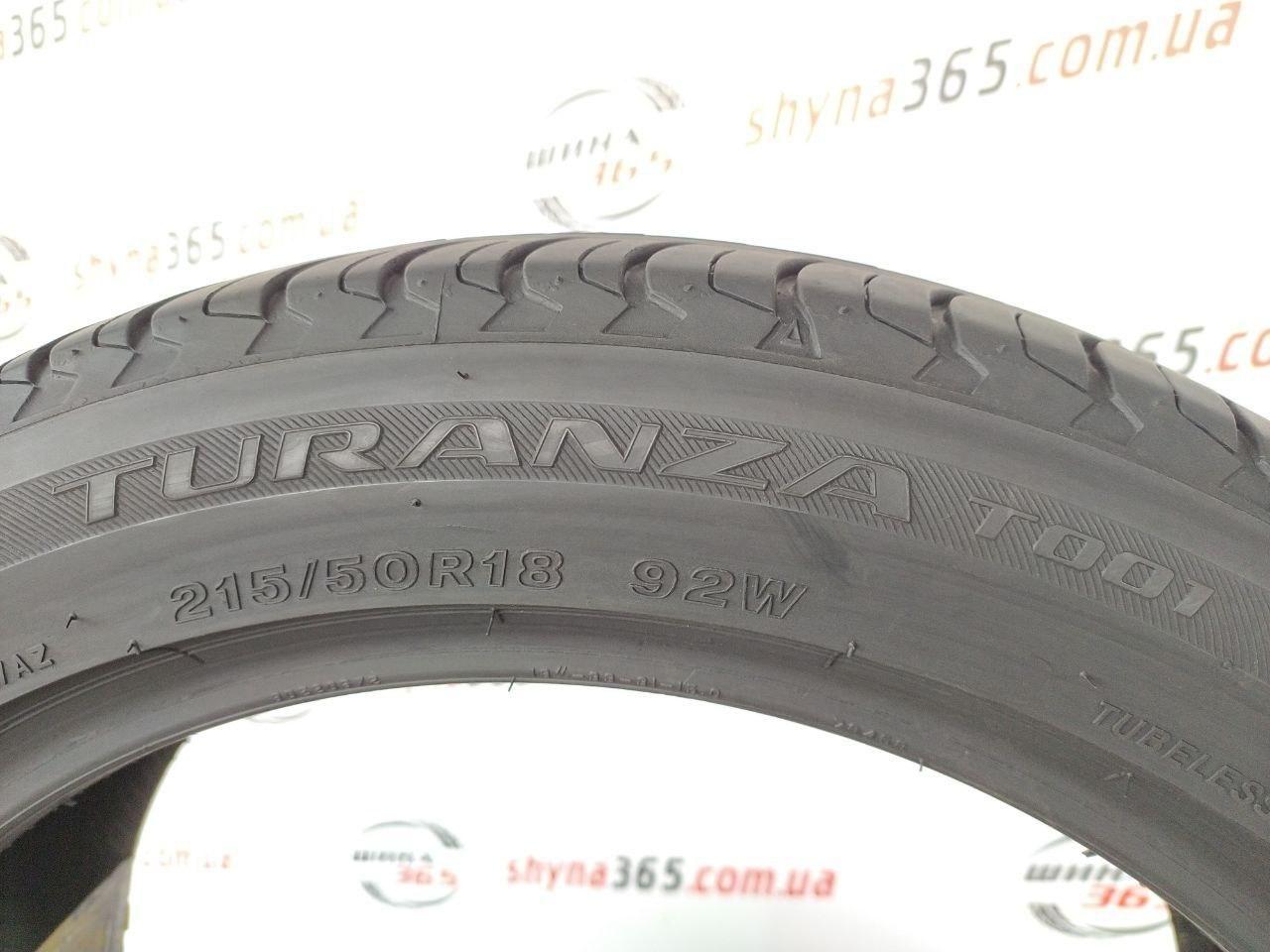 215/50 r18 bridgestone turanza t001 5mm шини бу