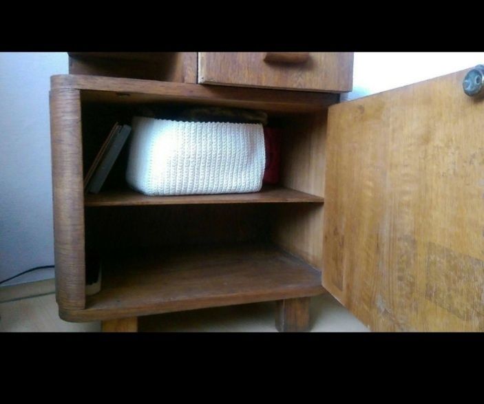 Drewniana szafka zaokrąglona w retro stylu 30's 40's 50's 60's 70's