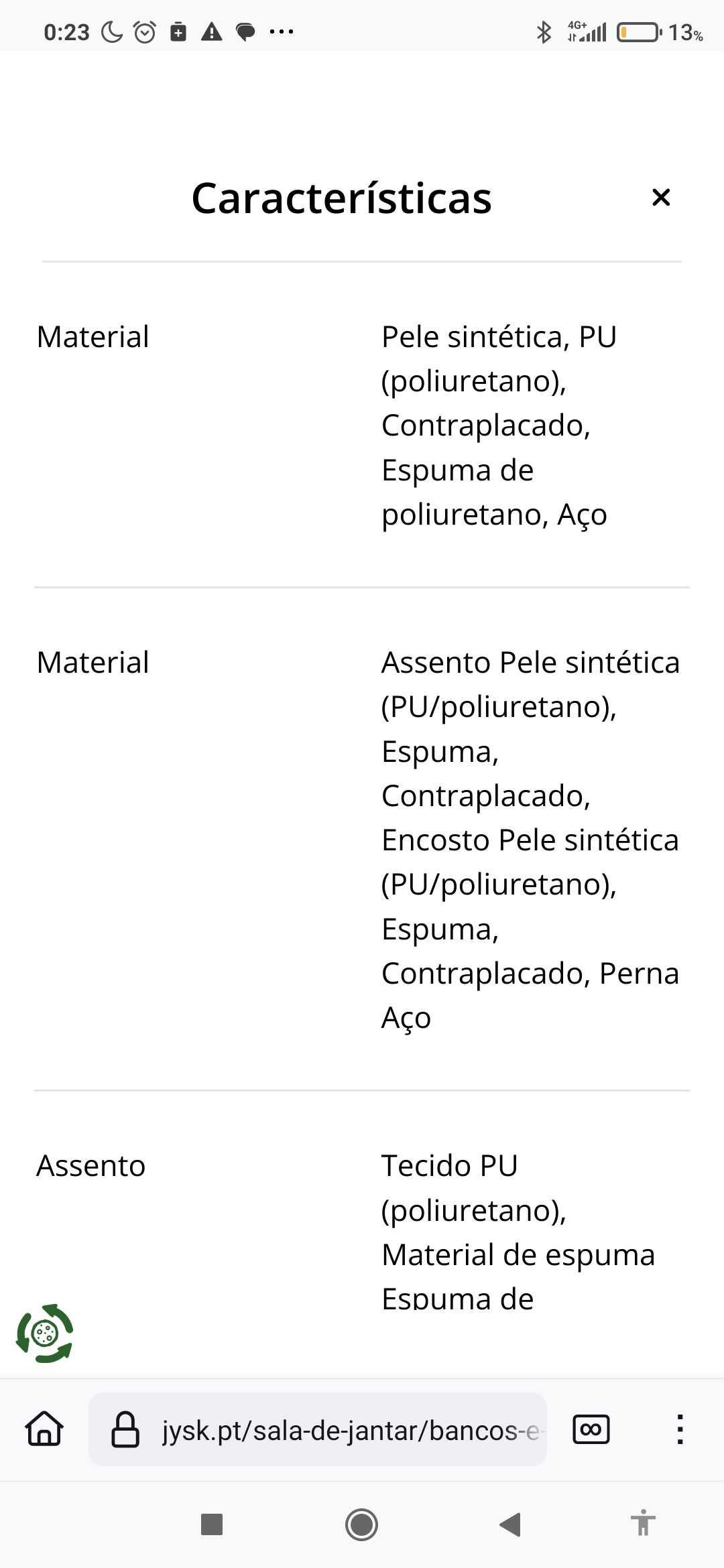 Balcão alto com 4 cadeiras. Ainda embalado