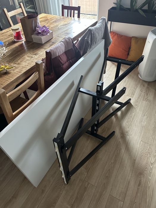 Biurko Ikea Linnmon 150x75 + lampa