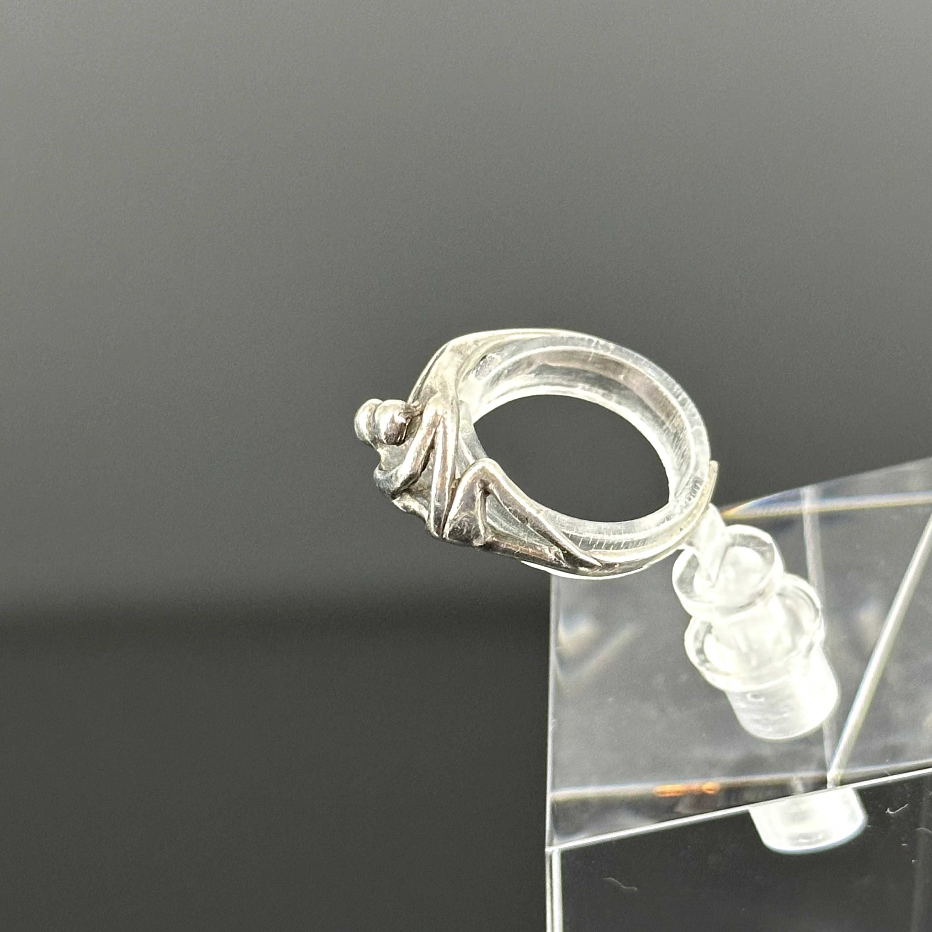 Srebro - Srebrny erotyczny pierścionek - próba srebra 925