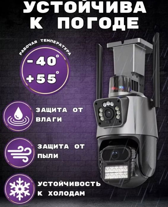 Відеокамера на 2 обєктива НАЙКРАЩА З ПОДВІЙНИХ 8мр Icsee P11 камера