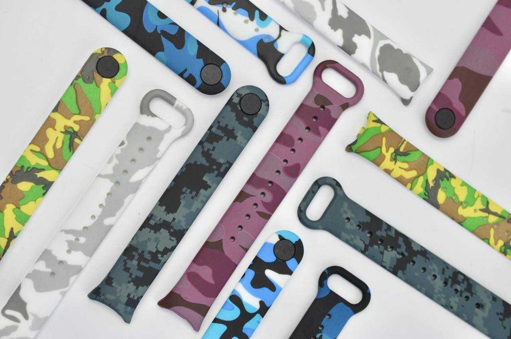 Ремешок для смарт-браслета Mi Band 8/9/10 Хаки Комуфляж мибенд 8 9 10