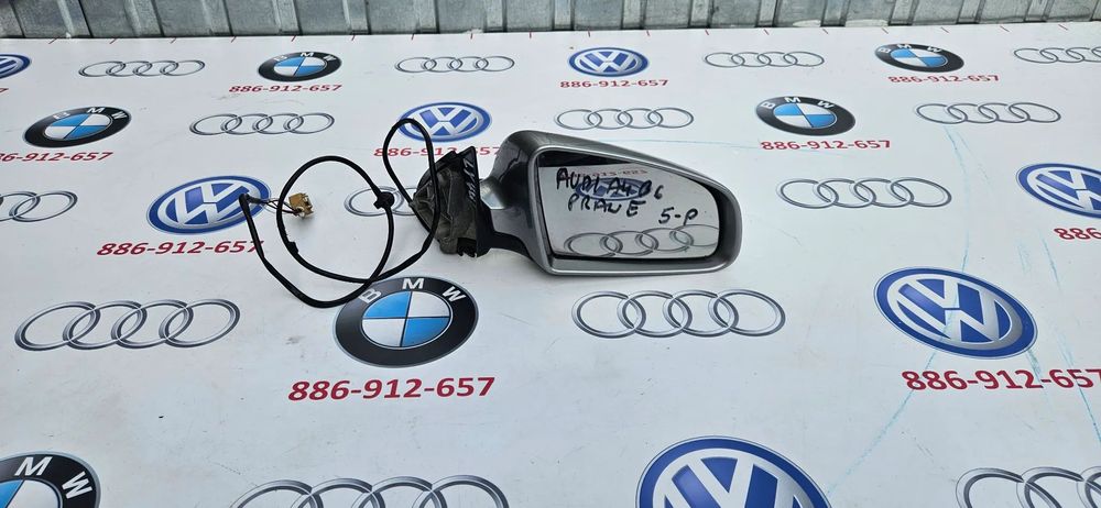 AUDI A4 B6 Lusterko zewnętrzne prawe Lusterko pasażera 5 KABLI Europa Kolor LY7Q
