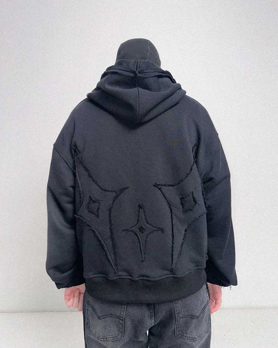 Худі CRYSTAL WRLD Distressed Zip-Hoodie (2025 Streetwear)