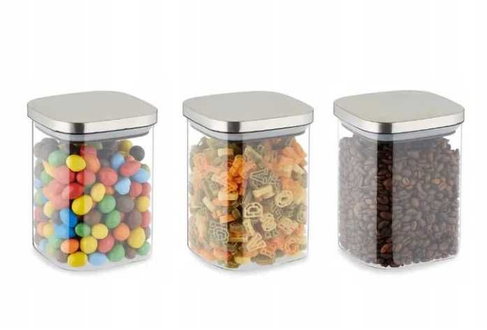Szklane pojemniki do przechowywania żywności zestaw 3 szt. hermetyczne