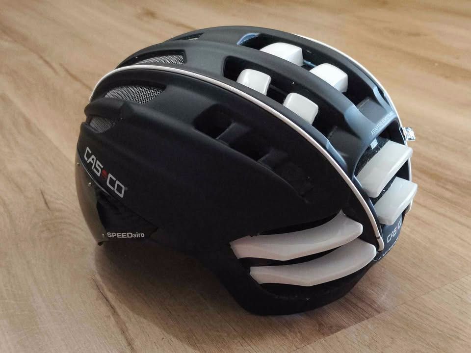 Capacete Aero "CasCo SPEEDairo" C/Óculos integrados "Novo"