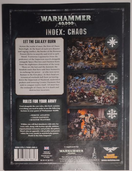 INDEX: CHAOS 8TH EDITION Warhammer 40k Chaos Space Marines