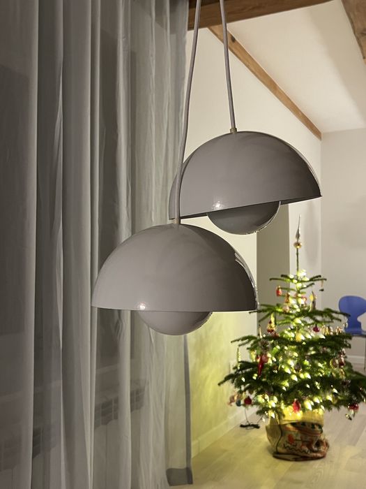 Para lamp Flowepot Verner Panton Louis Poulsen oryginał emaljowane