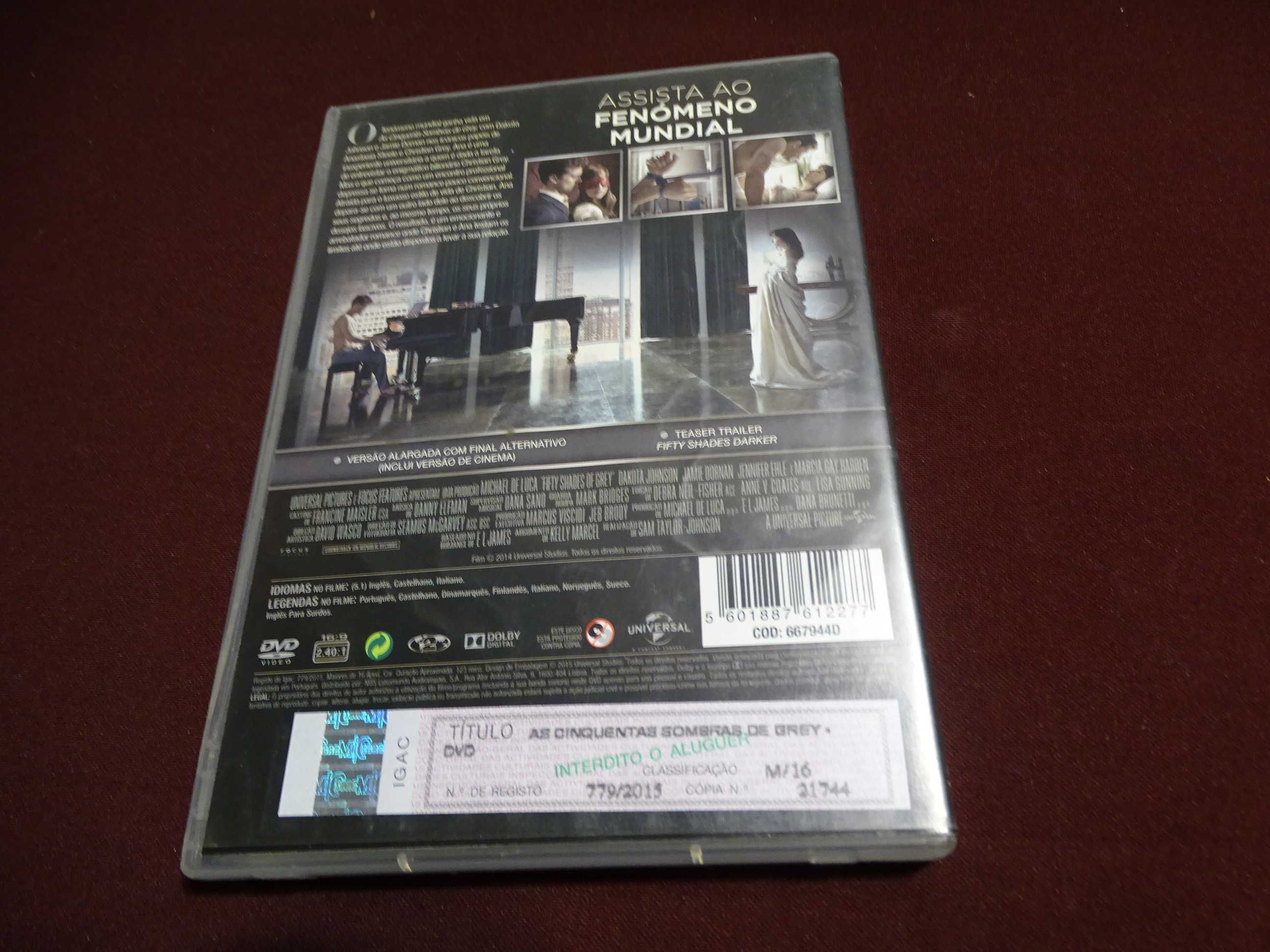 DVD-As cinquenta sombras de Grey