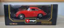 BBURAGO - Porsche 356 B Coupé (1961) Vermelho 1/18 - DIECAST
