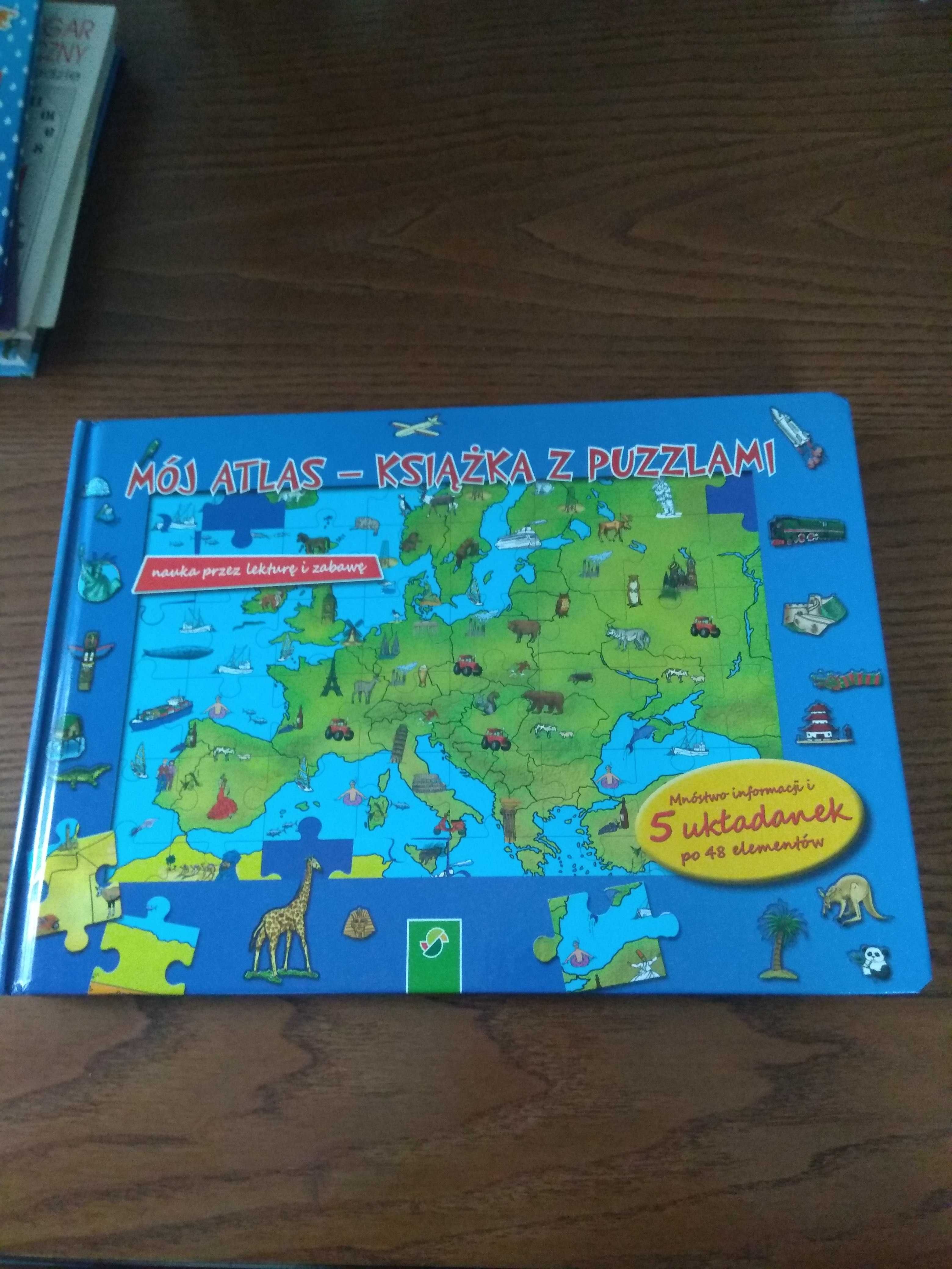 Mój Atlas książka z puzzlami