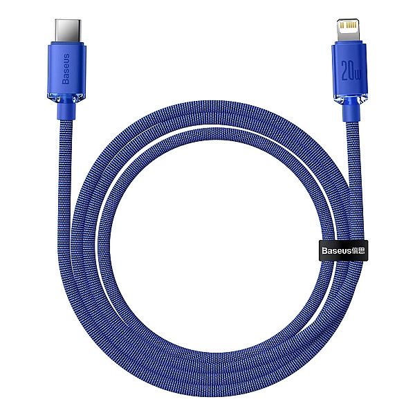 Kabel Baseus CAJY Lightning - USB-C PD 20W 480Mb/s 1,2m - niebieski