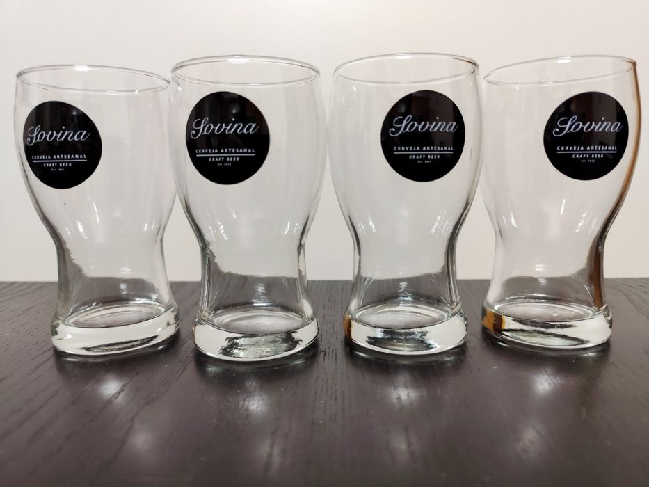 Lote de 4 Copos de Cerveja Artesanal - Sovina (Novos - 25 cl)