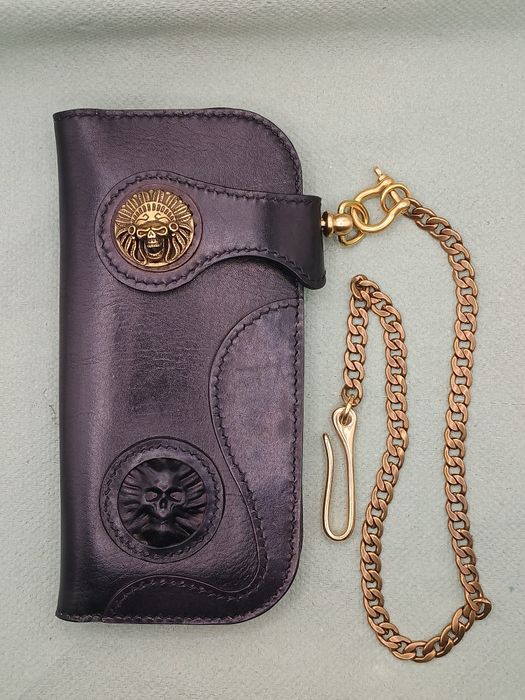 Portfel Longwallet skóra naturalna ręczna robota